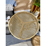 Столик приставной золотистый с орнаментом на столешнице Tanzania варинант исполнения - 8 | Loft Concept в Сочи