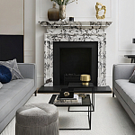 Комплект столиков с квадратными столешницами черные Black Table Combination варинант исполнения - 2 | Loft Concept в Сочи