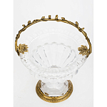 Чаша из прозрачного стекла на ножке с бронзовой ручкой в виде ветки Eden Garden варинант исполнения - 3 | Loft Concept в Сочи