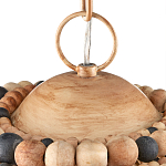 Подвесной светильник в форме купола из деревянных бусин Wooden Beads варинант исполнения - 3 | Loft Concept в Сочи