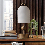 Настольная лампа в виде фонаря с белым фактурным абажуром Echoes of Light варинант исполнения - 3 | Loft Concept в Сочи