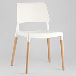 Пластиковый стул на ножках из массива бука Ferret White 4 шт варинант исполнения - 2 | Loft Concept в Сочи