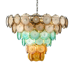 Люстра конусовидная с каскадом из разноцветных круглых подвесов Key Lustar варинант исполнения - 3 | Loft Concept в Сочи