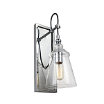 Бра с плафоном в форме колокола из прозрачного стекла с пузырьками Feiss варинант исполнения - 1 | Loft Concept в Сочи