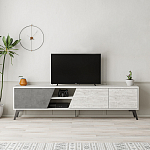 ТВ-тумба с 3-мя дверцами и полками Grey Albe TV Stand варинант исполнения - 4 | Loft Concept в Сочи