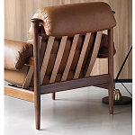 Кресло с деревянным каркасом и обивкой из натуральной кожи Medieval Furniture варинант исполнения - 2 | Loft Concept в Сочи