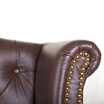 Диван из натуральной кожи на 4-х деревянных ножках из массива бука Thomas Seating brown варинант исполнения - 6 | Loft Concept в Сочи