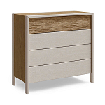 Комод 4 ящика с подсветкой на рельефном фасаде Warm Industrial варинант исполнения - 6 | Loft Concept в Сочи