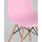 Пластиковый стул на ножках из массива бука Eames Pink варинант исполнения - 2 | Loft Concept в Сочи
