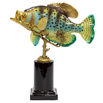 Статуэтка из фарфора в форме рыбы SEA Porcelain and Bronze варинант исполнения - 1 | Loft Concept в Сочи