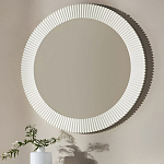 Зеркало в круглой фактурной раме Mirror Modern Texture белое варинант исполнения - 3 | Loft Concept в Сочи