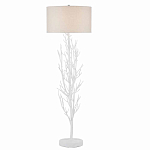 Торшер белый с цилиндрическим абажуром и каркасом в виде дерева Branched Tree варинант исполнения - 1 | Loft Concept в Сочи