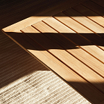 Дизайнерский кофейный стол из дерева с керамической столешницей уличный SWAY Coffee Table варинант исполнения - 10 | Loft Concept в Сочи