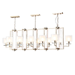 Люстра прямоугольной формы с 12-ю цилиндрическими плафонами из стекла Laurent варинант исполнения - 2 | Loft Concept в Сочи