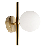 Бра с золотым основанием и белым плафоном в форме шара Bubble варинант исполнения - 1 | Loft Concept в Сочи