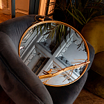 Зеркало настенное в раме золотого цвета с декором птица на ветке Mirror Portal варинант исполнения - 4 | Loft Concept в Сочи