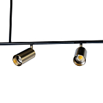 Люстра линейная с 5-ю цилиндрическими плафонами цвета латунь TRIBES CHANDELIER варинант исполнения - 4 | Loft Concept в Сочи