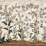 Обои ручная роспись Siam White Metal варинант исполнения - 2 | Loft Concept в Сочи