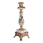 Подсвечник с цветочной росписью из фарфора с бронзовыми элементами Eden Garden варинант исполнения - 3 | Loft Concept в Сочи