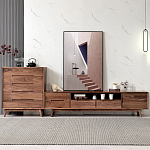 Тумба под телевизориз массива дерева TV Stand made of Walnut Wood варинант исполнения - 2 | Loft Concept в Сочи