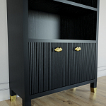 Книжный Стеллаж Elsa Dreams Black с задней стенкой варинант исполнения - 2 | Loft Concept в Сочи