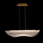 Люстра линейная с прозрачным волнообразным плафоном Wave Line варинант исполнения - 3 | Loft Concept в Сочи