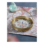 Блюдо фарфоровое с бронзовой ручкой Paradise Dish with Handle варинант исполнения - 3 | Loft Concept в Сочи