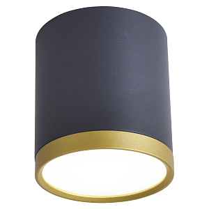 Черный спот с золотым кольцом Calma 7 см