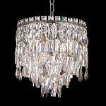 Люстра круглая с хрустальными подвесками на серебряном каркасе Roul Crystal Light варинант исполнения - 9 | Loft Concept в Сочи