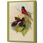 Постер на холсте с изображением птиц Blooming Birds Poster варинант исполнения - 4 | Loft Concept в Сочи