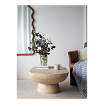 Столик кофейный кремового цвета с овальной столешницей и круглым основанием Cream Dalmen Table варинант исполнения - 7 | Loft Concept в Сочи