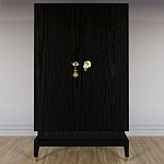 Платяной шкаф Elsa Dreams Black с 2-мя фасадами варинант исполнения - 4 | Loft Concept в Сочи