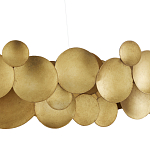 Люстра круглая из многослойных золотых дисков Metal Disc Chandelier варинант исполнения - 1 | Loft Concept в Сочи