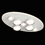 Потолочный светильник овальной формы белого цвета с 7-ю лампами Lunar Pebbles варинант исполнения - 2 | Loft Concept в Сочи