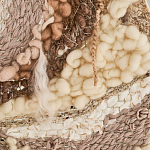 Овальный Современный Гобелен Абстракция в бежевых тонах Shallow варинант исполнения - 5 | Loft Concept в Сочи