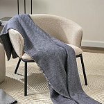 Плед из шерсти мериноса темно-синего цвета 130×180 см Indigo Waves варинант исполнения - 7 | Loft Concept в Сочи