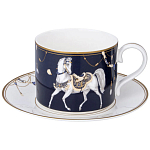 Чайный набор из фарфора с изображением лошадей на 6 персон 12 предметов Porcelain Horse Set варинант исполнения - 1 | Loft Concept в Сочи