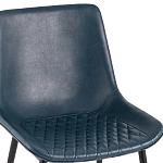 Стул с обивкой из экокожи темно-синего цвета RHOMBUSES UPHOLSTERY варинант исполнения - 6 | Loft Concept в Сочи