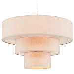 Люстра круглая трехъярусная с тканевыми абажурами Light Soft Glow варинант исполнения - 3 | Loft Concept в Сочи
