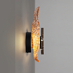 Бра с волнообразным стеклянным плафоном и вставкой из мрамора Liquid Stone варинант исполнения - 7 | Loft Concept в Сочи