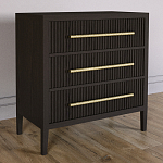 Комод Primo с 3 выдвижными ящиками Темный орех варинант исполнения - 4 | Loft Concept в Сочи