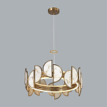 Люстра круглая с полукруглыми плафонами из искусственного алебастра в бронзовой оправе Marbella варинант исполнения - 7 | Loft Concept в Сочи