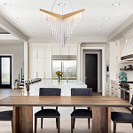 Люстра золотого цвета в форме галочки с каскадом длинных прозрачных трубок Eurofase варинант исполнения - 10 | Loft Concept в Сочи