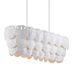 Люстра овальной формы с белыми подвесными элементами White Natural Lines варинант исполнения - 1 | Loft Concept в Сочи