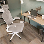 Кресло для компьютерного стола Easement Grey&White варинант исполнения - 9 | Loft Concept в Сочи