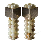 Настольная лампа с основанием из 24 выточенных сферических камней Through Stone варинант исполнения - 1 | Loft Concept в Сочи