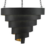 Подвесной светильник в форме спирали черный с золотой внутренней отделкой Warm Glow варинант исполнения - 2 | Loft Concept в Сочи