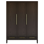 Большой Шкаф Primo Темный орех с 3 дверьми и 3 выдвижными ящиками варинант исполнения - 10 | Loft Concept в Сочи