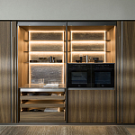 Кухонный гарнитур из дерева и камня с раздвижными дверцами OPERATING COLUMN 2.0 Dada Engenereed Kitchen варинант исполнения - 1 | Loft Concept в Сочи