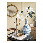 Ваза с мотивами цветущего сада с попугаями Blue Vase Inspired by Nature варинант исполнения - 5 | Loft Concept в Сочи